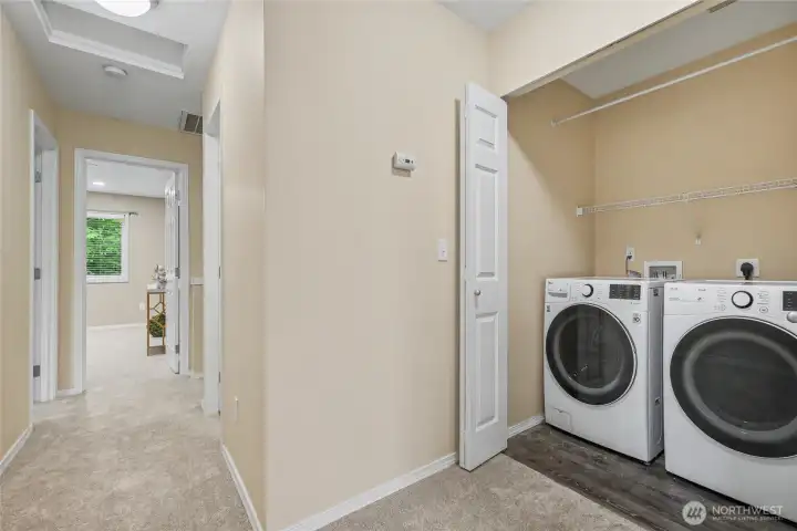 Laundry room is upstairs!  Washer/dryer included.