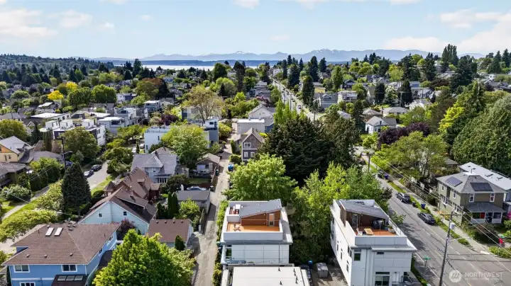 Aerial view of Ballard neighborhood