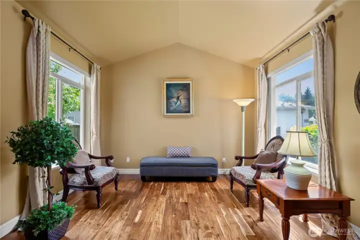 Naturally lit living room