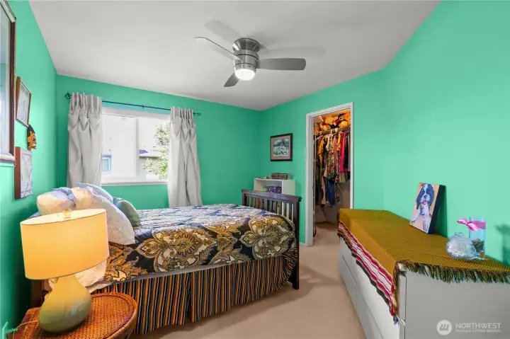 Bedroom 3 with view of walk-in closet