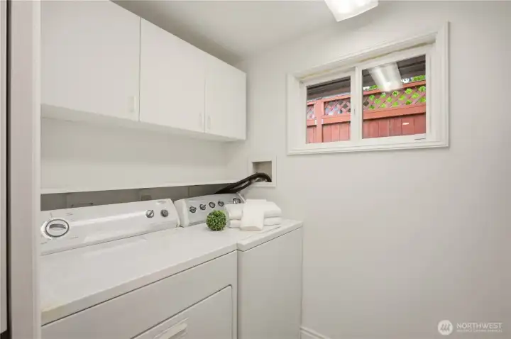 A look at the conveniently located laundry room.