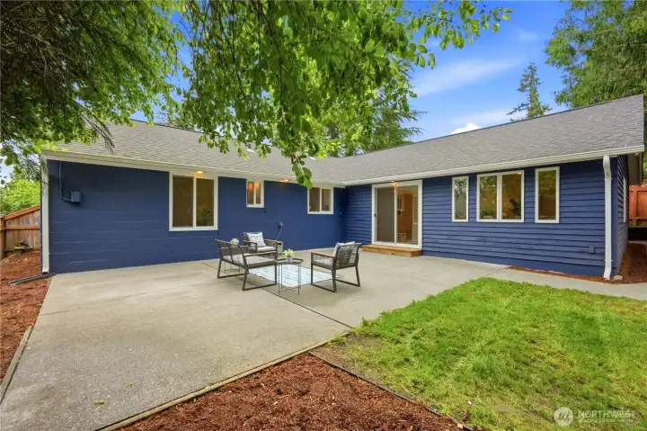 The expansive rear patio is ready for your finishing touches. String up the party lights, hang some exterior speakers, fire up the BBQ and let the fun begin!
