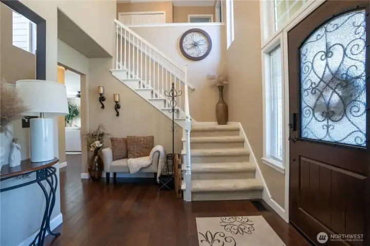 You are home. The entry of this fabulous home is welcoming and fun to decorate. The current owner always decorated for the holidays and this area is where is started. You will find engineered wood floors throughout most of the main floor.