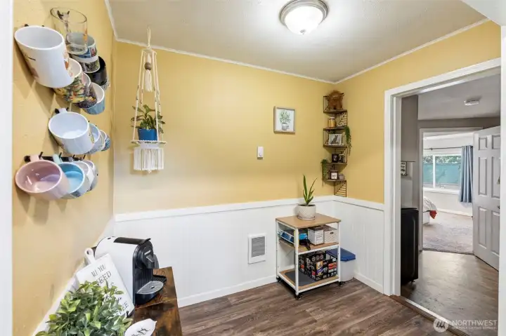 Can be used as a breakfast nook, for extra storage - you name it!