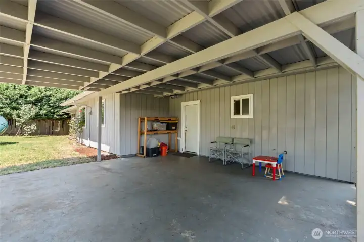 Large covered patio