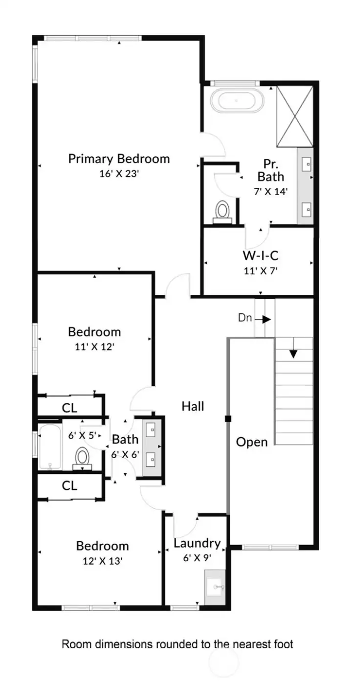 Floor plan upstairs Floor plan upstairs