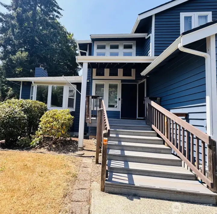 Welcoming, wide steps to welcome you home.