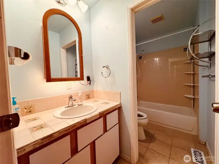 Full bath on main floor.