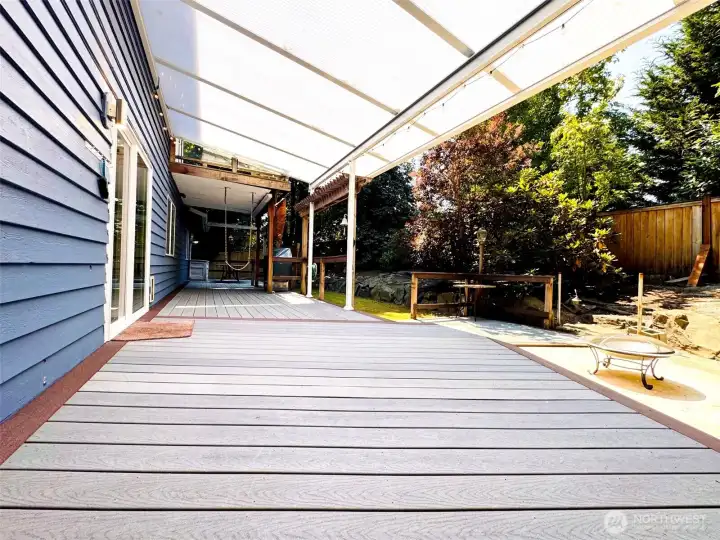 Covered deck with trek decking
