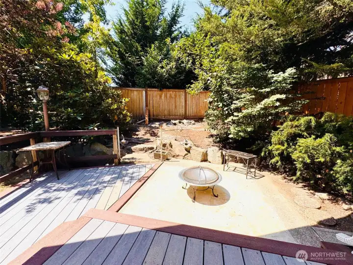 There used to be a hot tub where the firepit sits.
