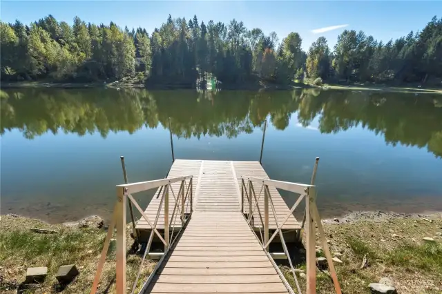 Your own private dock on peaceful Hidden Lake