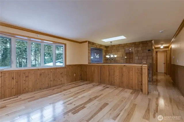 View from living room looking toward entry