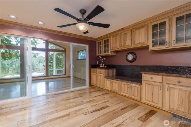 Dining area just off the kitchen and living room - fantastic built-ins!