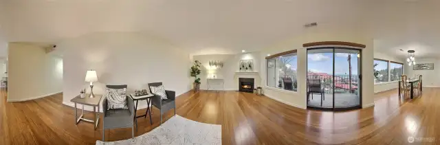 Open concept floor plan