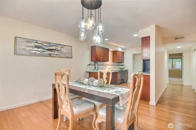 Dining room to kitchen view