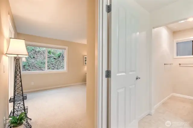 Primary bedroom has own bath