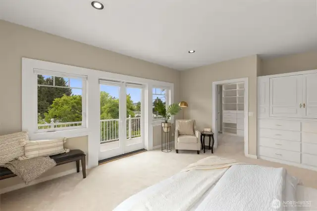 Large walk-in closet plus beautiful built-ins