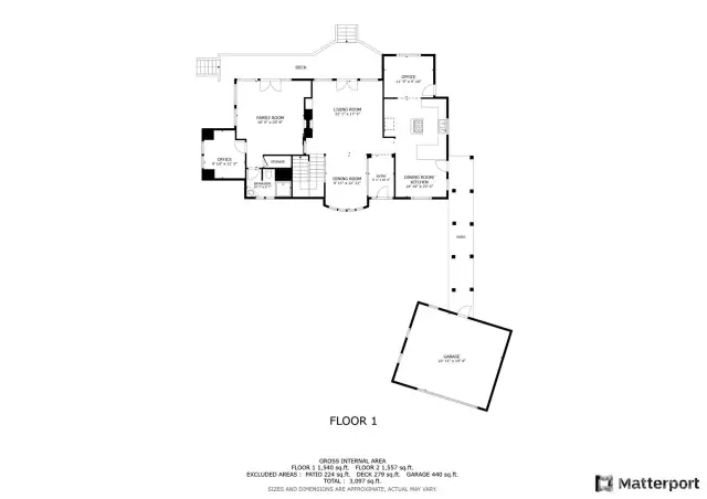 Floor plan for main level