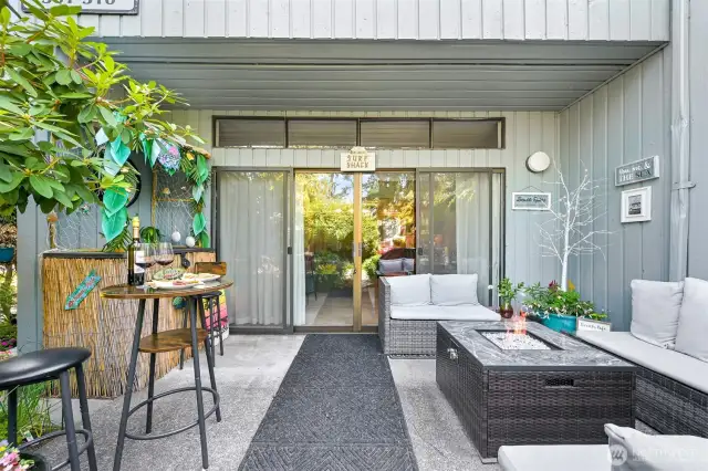 Looking into home from patio