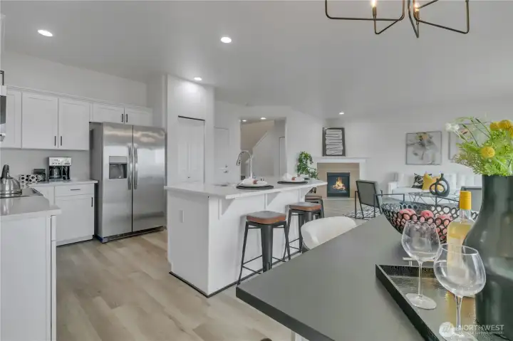 Open Concept living and dining room. Perfect for entertaining