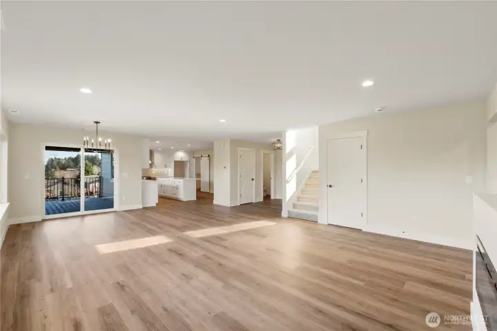 Formal dining & great room layout.