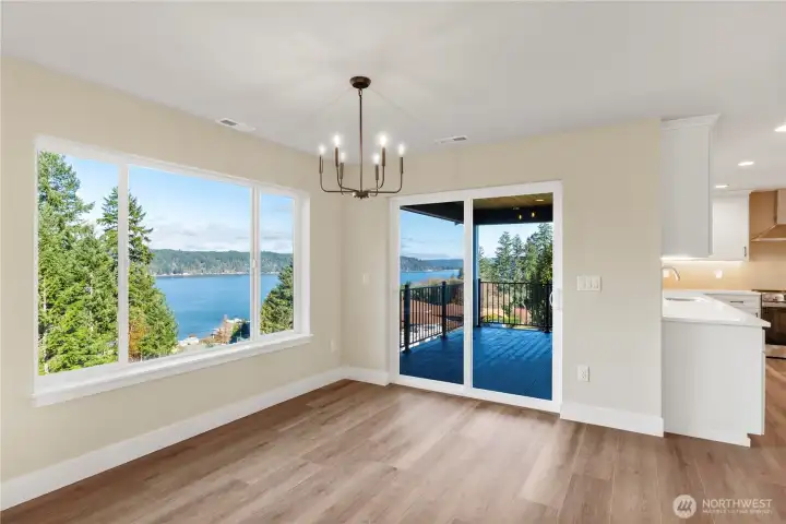 Easy access to the deck off the dining room.