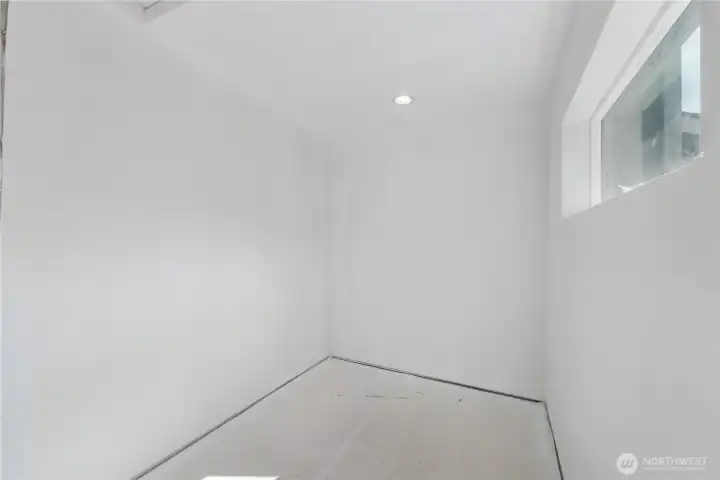 Massive walk in closet in primary room. Shelving to be installed soon.