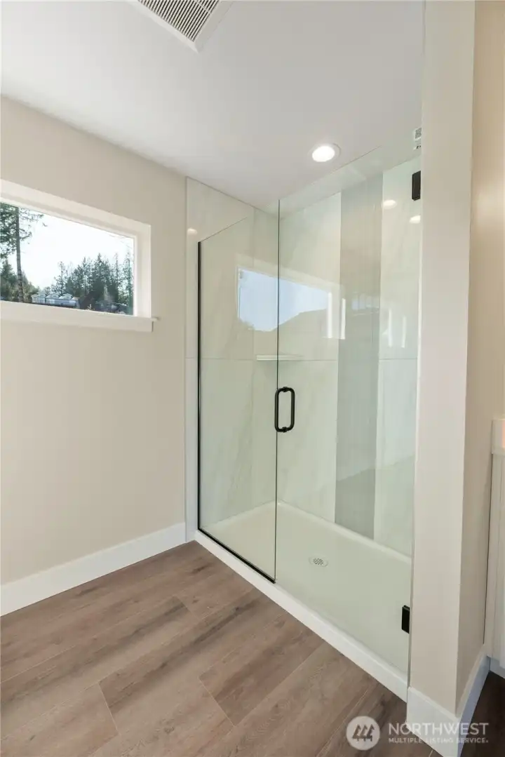 walk in tile shower