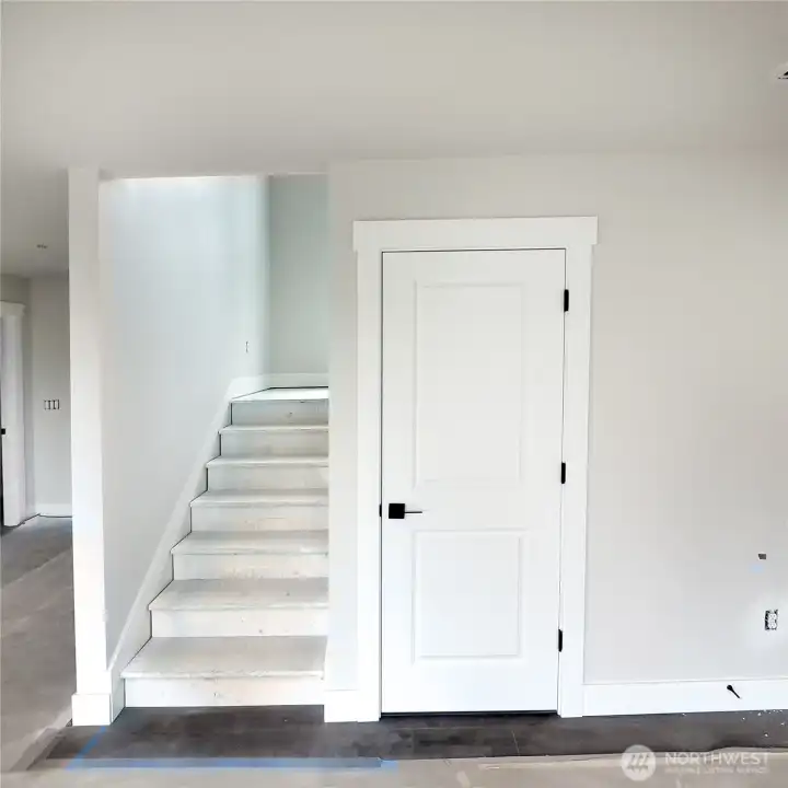 Loads of storage under the stairwell.