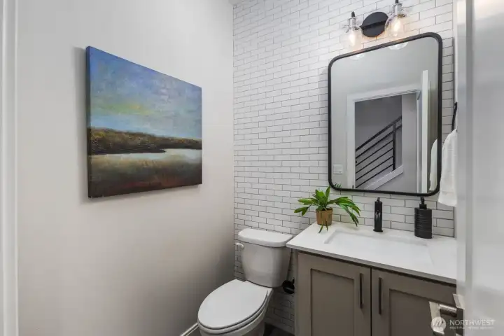 Half bath on the main level.