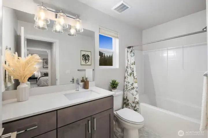 Full bath on floor 3.