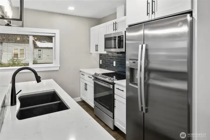 Stainless steel Appliances.