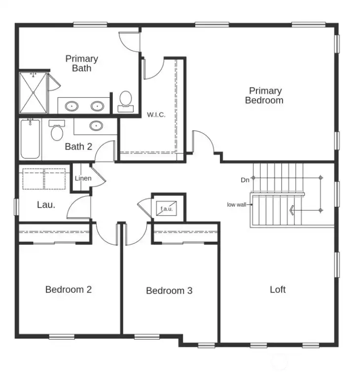 Upper floor layout