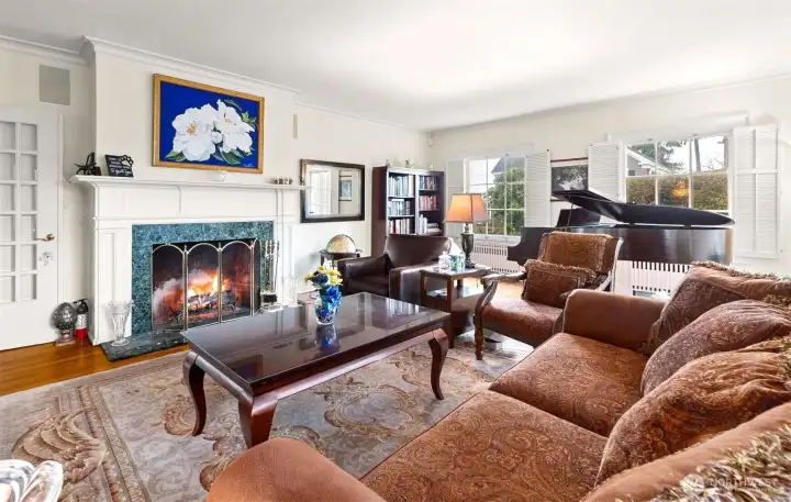 Gas fireplace adds coziness
