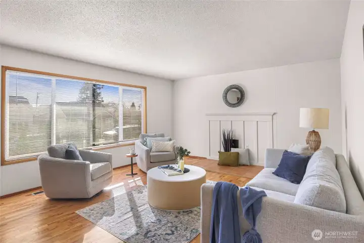 Large south facing window