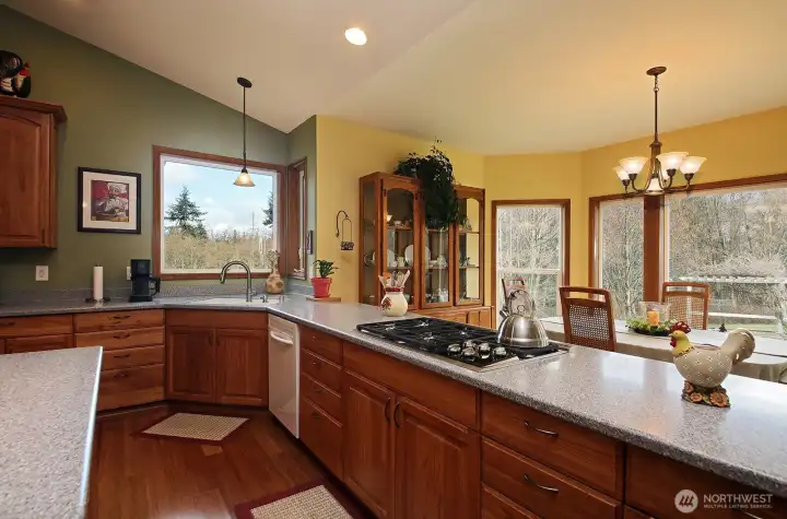 Lovely territorial views from kitchen.