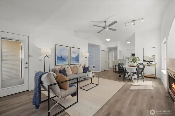 Soaring ceilings let all the light & nature pour in