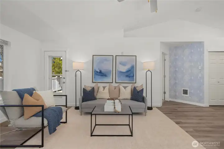 Soaring ceilings let all the light & nature pour in