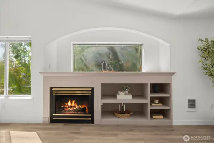 Cozy up with a gas firepalce