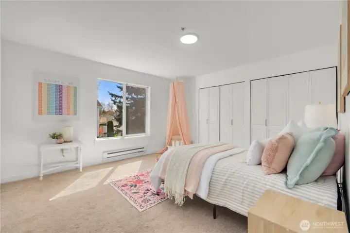 Huge secondary bedroom with large window
