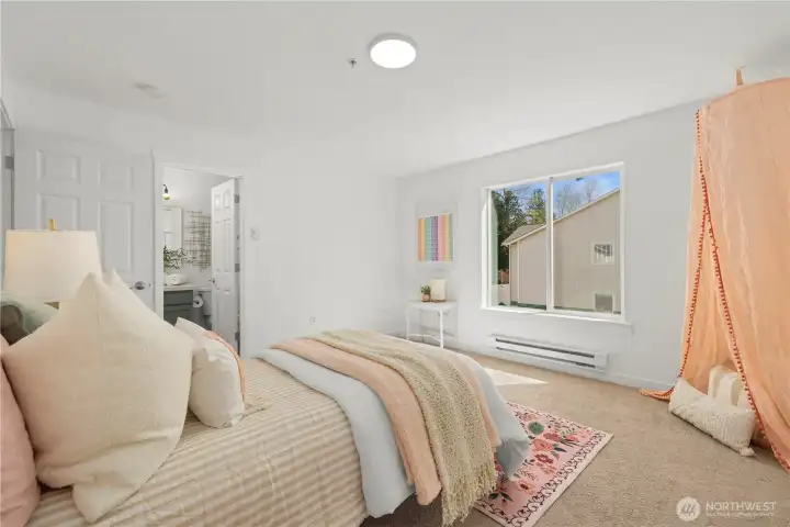 Huge secondary bedroom with large window