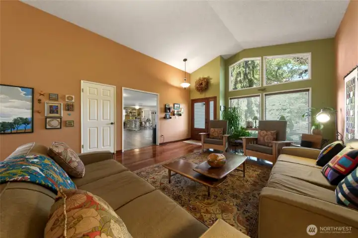 View into bonus room from living room.