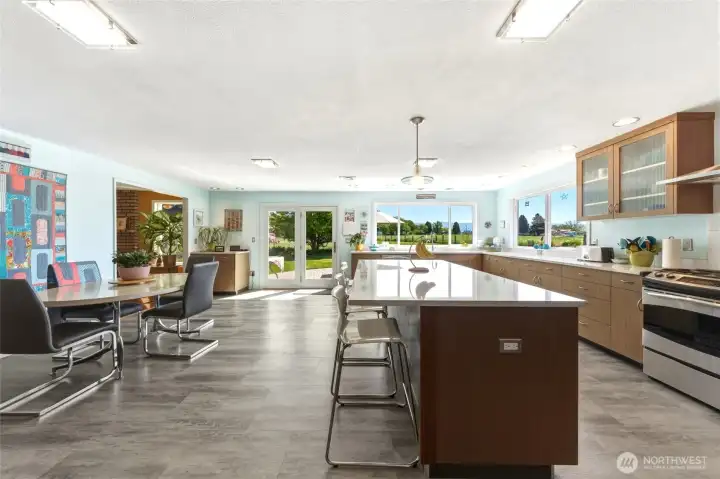 Kitchen with backyard access