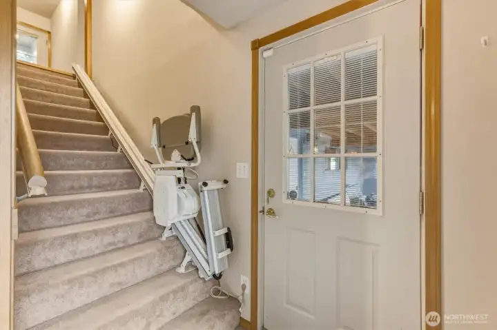 Stair lift for easy access to lower level