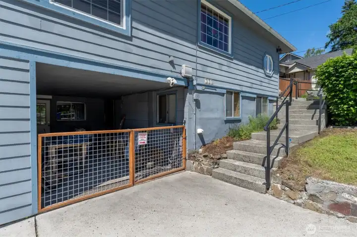Lower level drive & carport to ADU