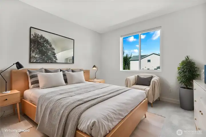 Bedroom 4 with attached bath - Virtually Staged