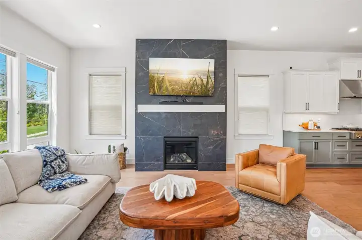 , floor to ceiling Mantle , floor to ceiling Mantle