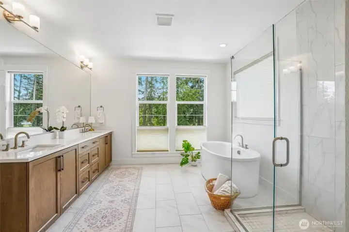 Primary Bath, WI Shower and soaking tub Primary Bath, WI Shower and soaking tub