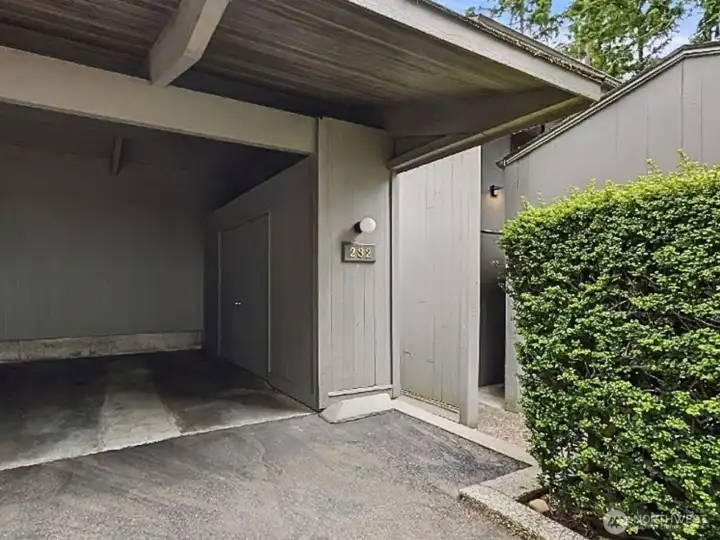 Original Photo- Carport with storage