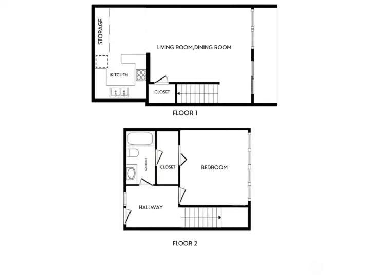 Estimated Floor Plan. 757 SQ.Ft.